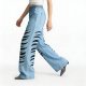 Summer Women's Jeans - High-Waisted Straight Printed Denim Streetwear